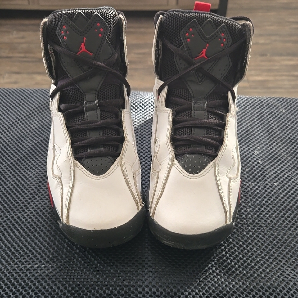 Jordan Kids' Black, White, and Red Sneakers